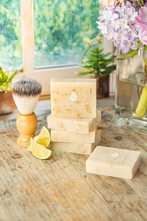 Savon à barbe naturel - Surgras au Sésame et aux agrumes