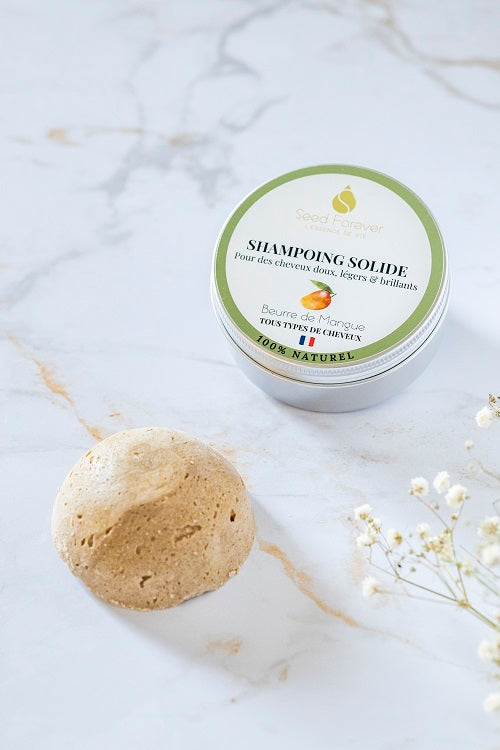 Shampoing solide doux au beurre de Mangue - Pour toute la famille.