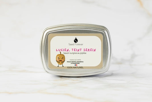 savon artisanal surgras au jojoba régulateur pour la peau zéro boutons et recharge disponible