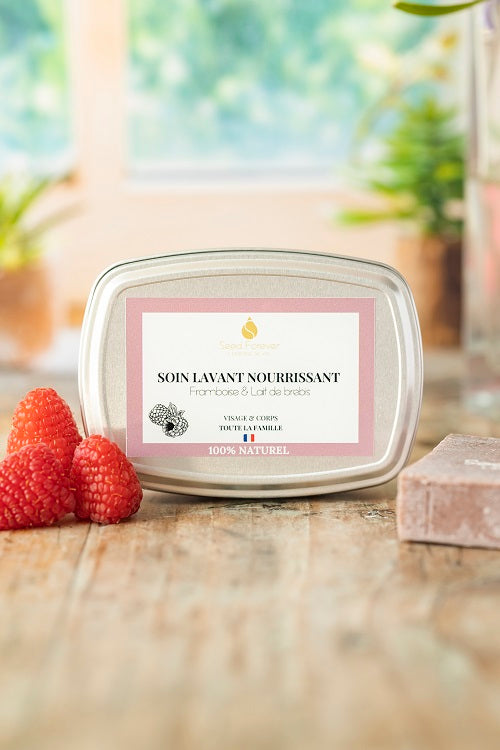 Soin lavant nourrissant Framboise - Peaux normales à sèches