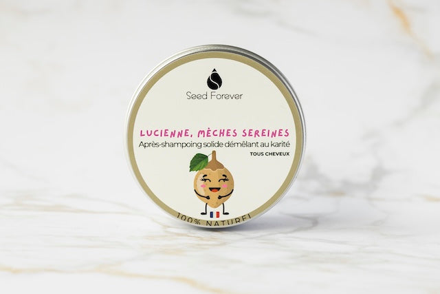 Après-shampoing solide naturel démêlant Lucienne fabriqué par Seed forever