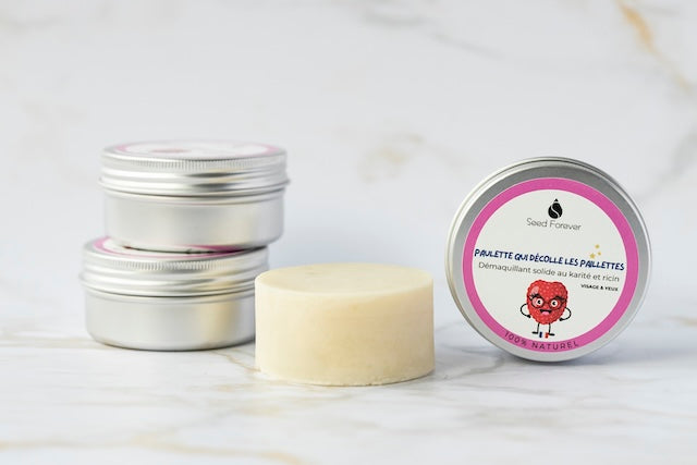 démaquillant solide artisanal naturel fait main à Lyon par seed Forever