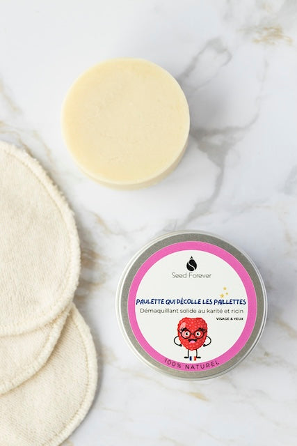 démaquillant solide naturel recharge made in Lyon 