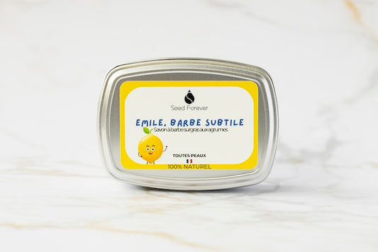 Savon à barbe artisanal surgras au citron pour un rasage doux