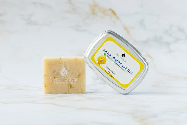 Savon a barbe surgras au citron et rechargeable Emile de Seed Forever
