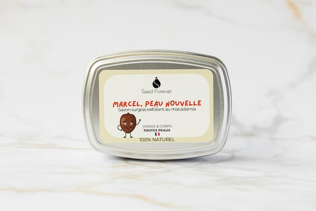 savon exfoliant naturel au macadamisa pour toutes les peaux