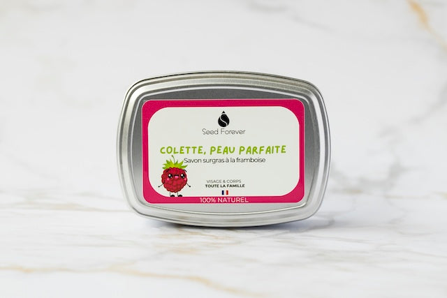 Savon solide doux à la framboise pour toute la famille
