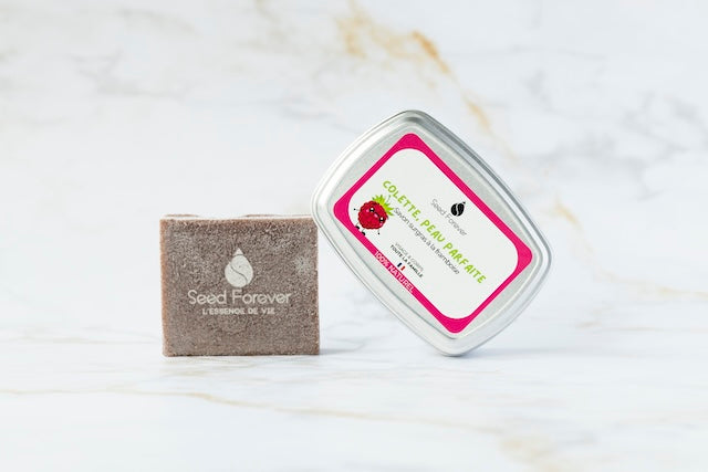 Savon surgras à la framboise, naturel et fait main à Lyon, recharge Seed Forever disponible