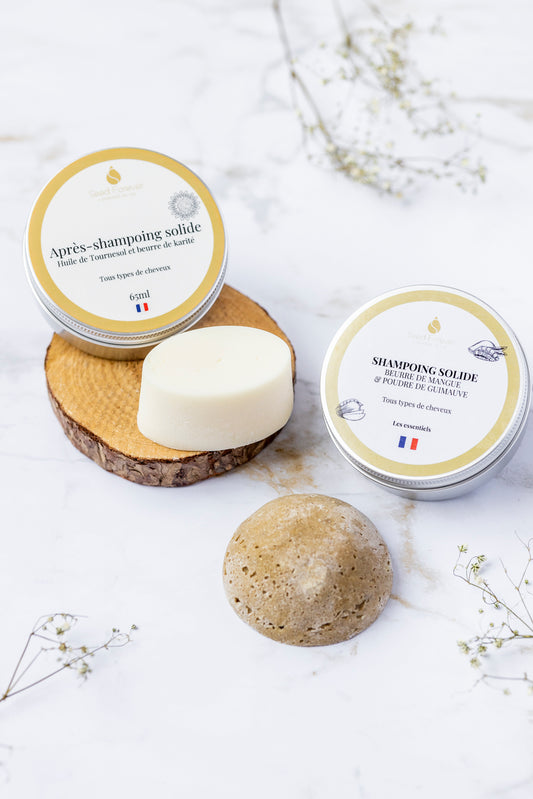 Duo shampoing & après-shampoing solides