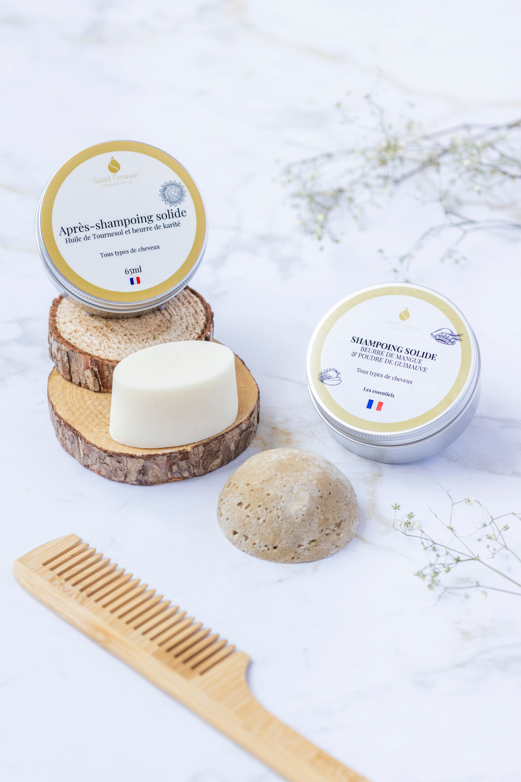 Duo shampoing & après-shampoing solides