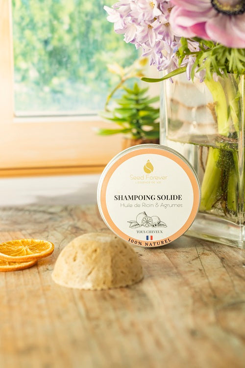 Shampoing solide ricin & agrumes - Force et brillance